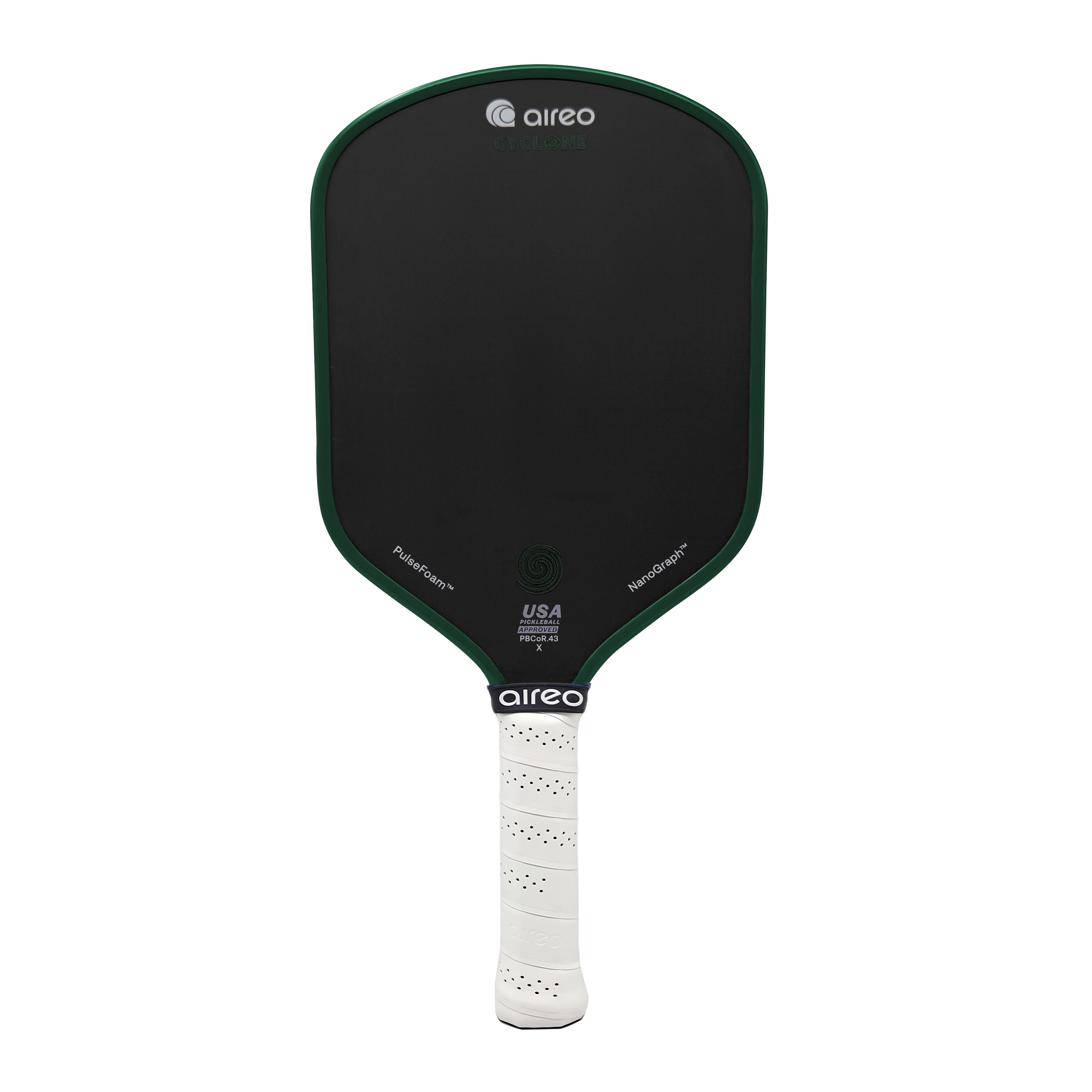 AIREO Cyclone X Hybrid USAP PBCoR .43 Certified 16mm Pickleball Paddle – NanoGraph Grit Surface With PulseFoam™