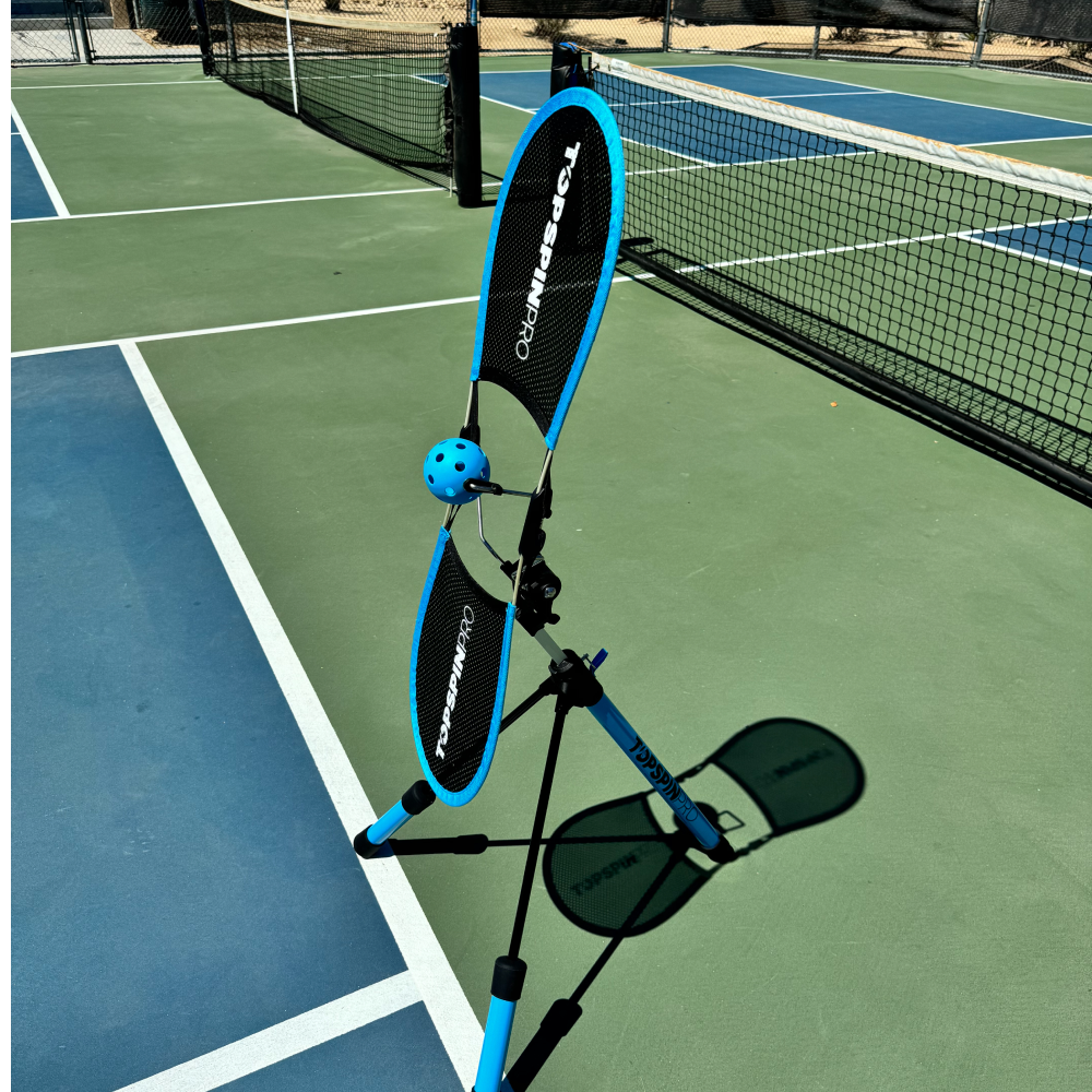 TopspinPro set up on a pickleball court